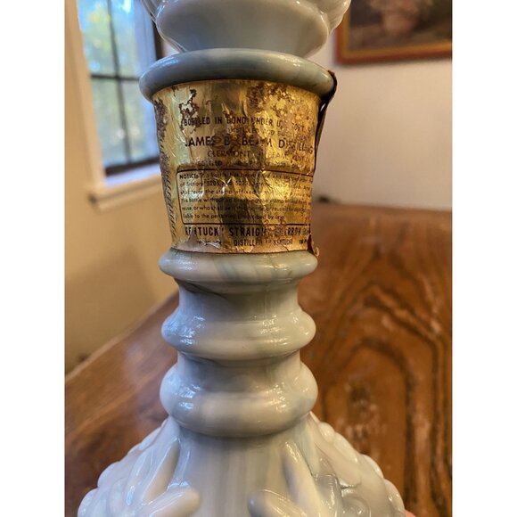 Vintage Jim Beam Ceramic Decanter Bonded Beam 100 Proof 4/5 Quart - Picture 5 of 12